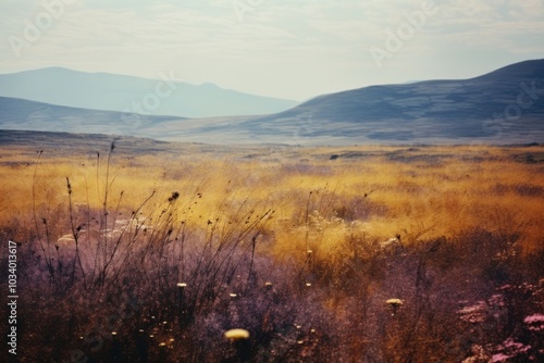 A minimal-large grassland landscape wilderness outdoors.