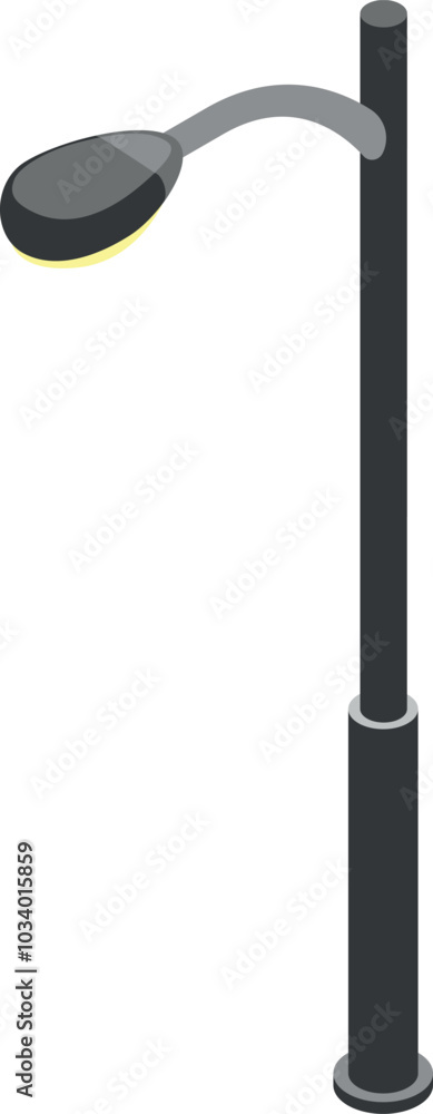 Fototapeta premium Street lamp isometric icon. Urban light post