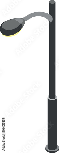 Street lamp isometric icon. Urban light post