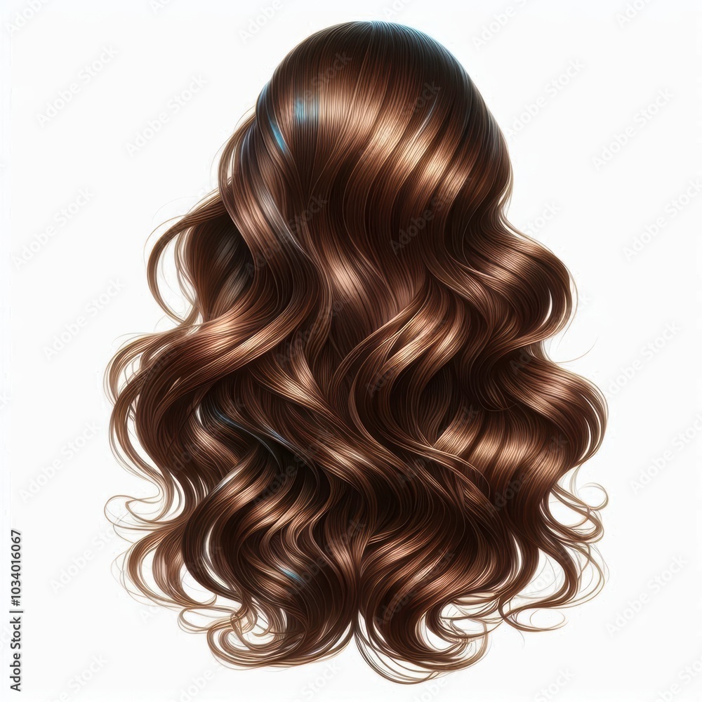 Fototapeta premium Elegant and Attractive Dark Brown Shiny Hair Hairstyles for Women and Girls – Beauty, Fashion, Haircare