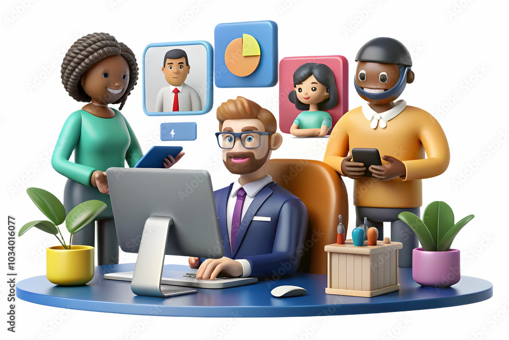 Multicultural Team Working Remotely: Virtual Collaboration Tools, Diversity, and Modern Work Practices with Copy Space Multicultural Team Working Remotely: Virtual Collaboration Tools, Diversity, and Modern Work Practices with Copy Space