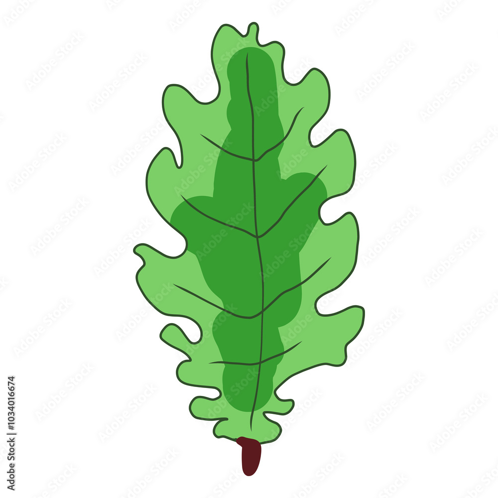 Hand-drawn vector illustration of a vibrant green oak leaf, ideal for nature projects, eco-friendly branding, and organic themes. Minimalistic and clean for versatile use Hand-drawn vector illustration of a vibrant green oak leaf, ideal for nature projects, eco-friendly branding, and organic themes. Minimalistic and clean for versatile use