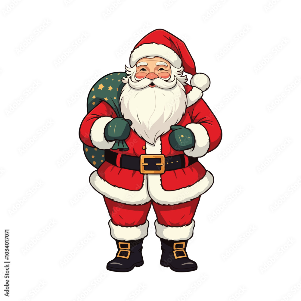 Merry Christmas card with santa claus illustartion Christmas theme with Santa Merry Christmas card with santa claus illustartion Christmas theme with Santa