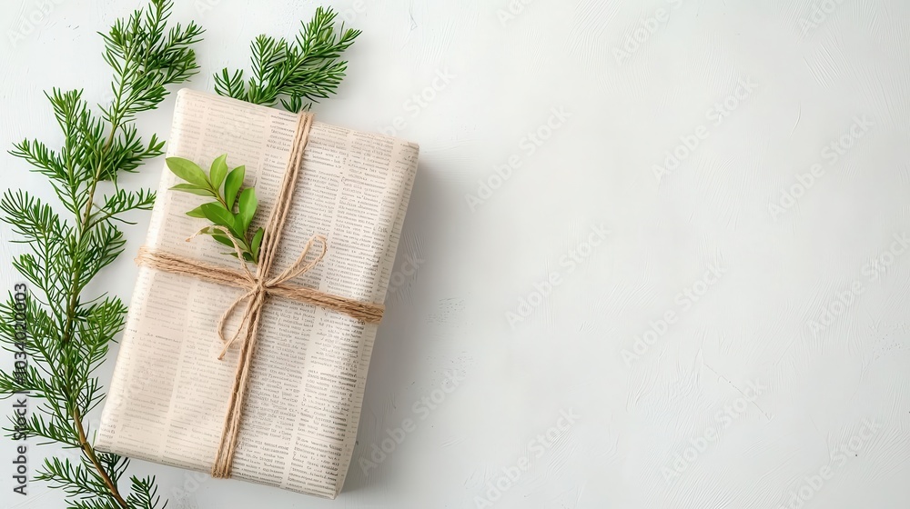 A holiday gift wrapping tutorial with sustainable materials like recycled newspaper A holiday gift wrapping tutorial with sustainable materials like recycled newspaper