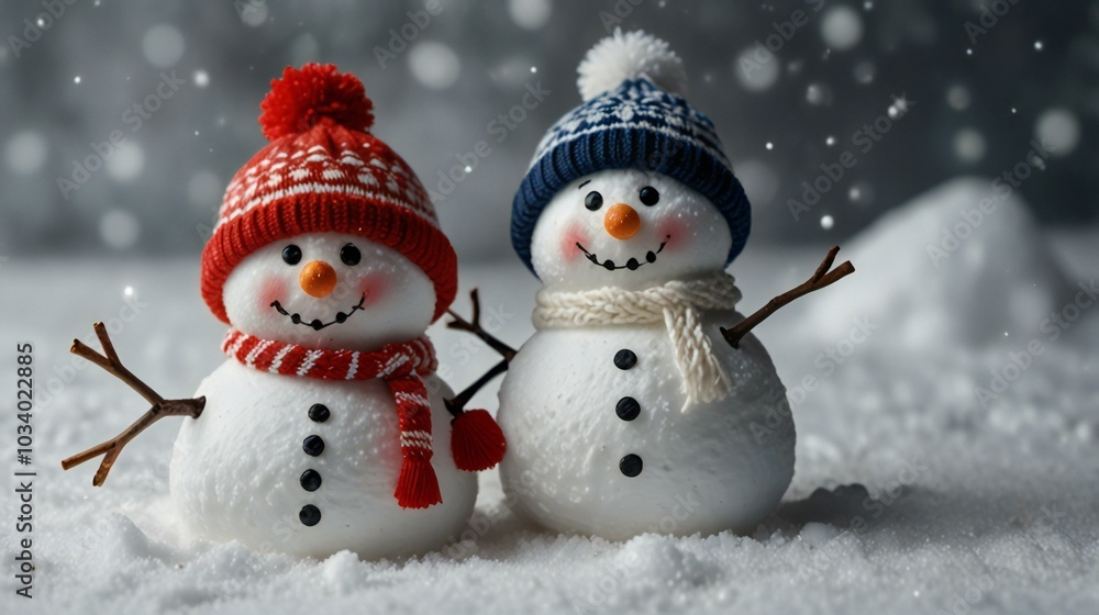 snowman on a snow snowman on a snow