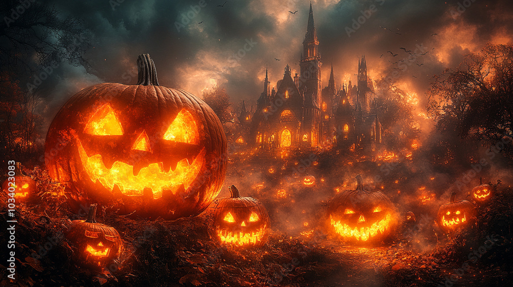 Beautiful and scary background for Halloween Beautiful and scary background for Halloween