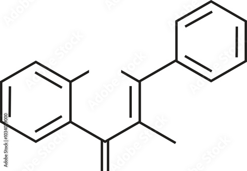 Chemical Structure Icon. Chemical Molecule Vector Line Symbol