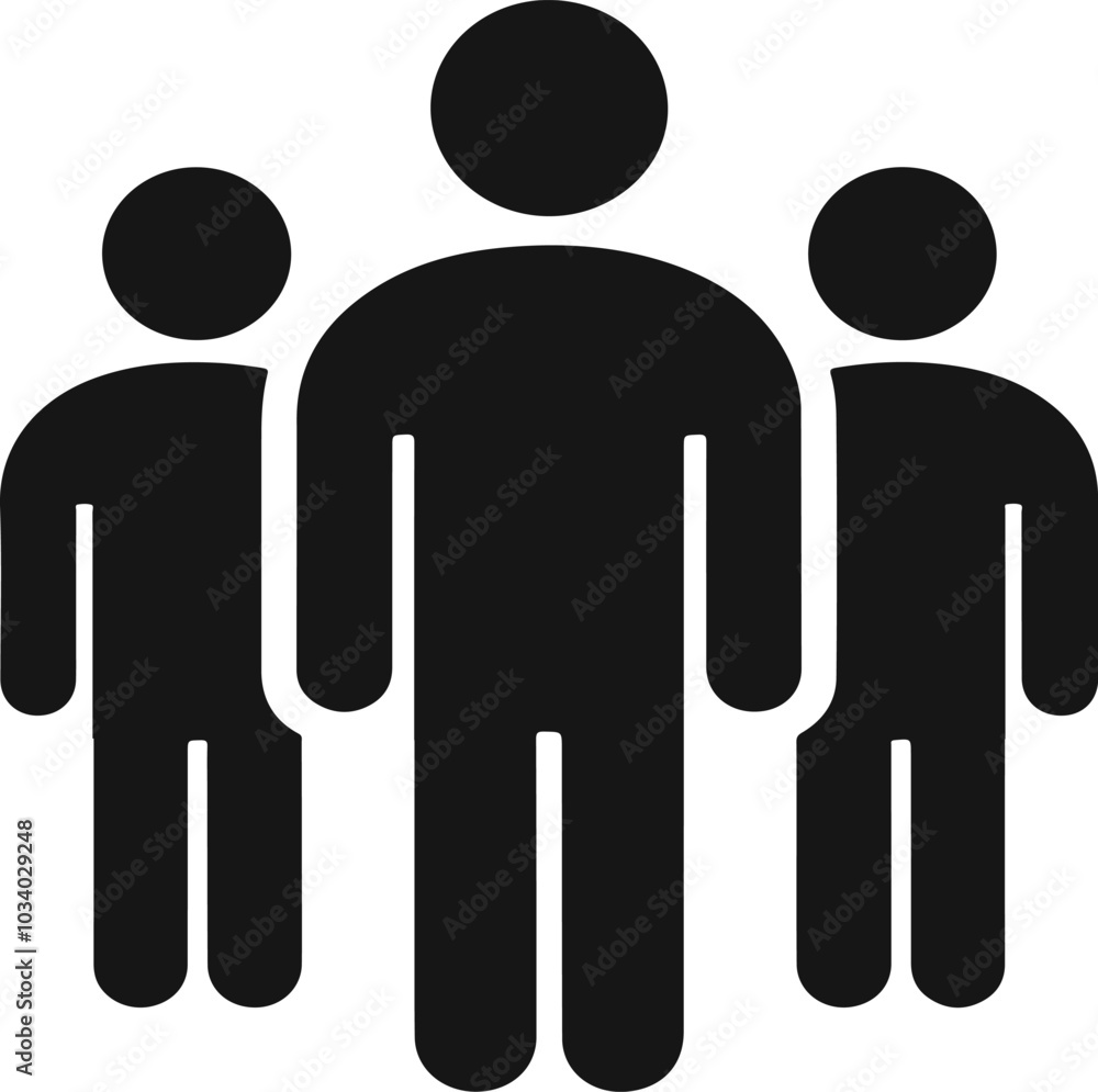 Three People Icon Represent Teamwork and Collaboration. Three People Icon Represent Teamwork and Collaboration.