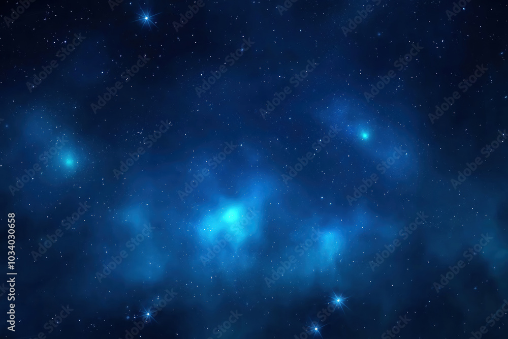 Naklejka premium A stunning view of the starry night sky filled with glowing celestial bodies and nebulae