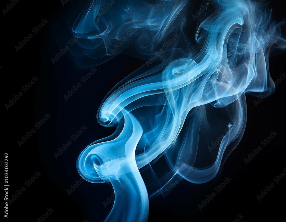 light blue smoke on a black background light blue smoke on a black background