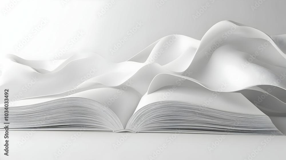3D White Gratitude Journal Pages Concept - Flowing Positive Thought Entries on Isolated White Background, 3D Icon Illustration of Mindfulness and Positivity 3D White Gratitude Journal Pages Concept - Flowing Positive Thought Entries on Isolated White Background, 3D Icon Illustration of Mindfulness and Positivity