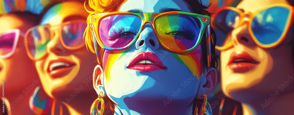 Colorful Celebration at LGBTQ Pride Festival Event Colorful Celebration at LGBTQ Pride Festival Event