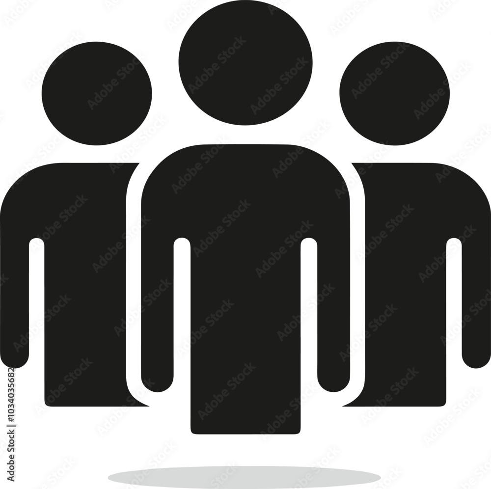 Three People Stand Together In Unity. Three People Stand Together In Unity.