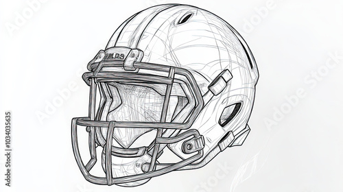 Outline of an American football 