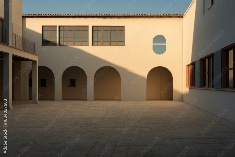 School in evening architecture building house. School in evening architecture building house.