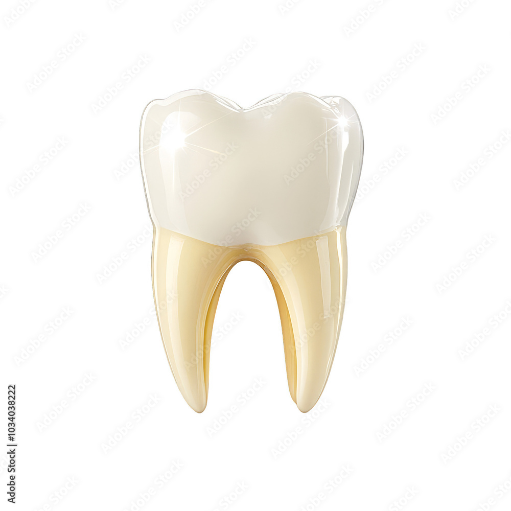 Glossy tooth model, white isolated background. Glossy tooth model, white isolated background.