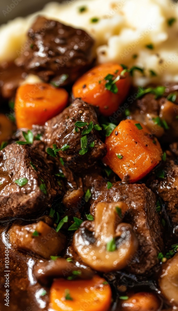 Classic Beef Bourguignon: Tender Beef in Rich Red Wine Sauce with Vegetables Classic Beef Bourguignon: Tender Beef in Rich Red Wine Sauce with Vegetables