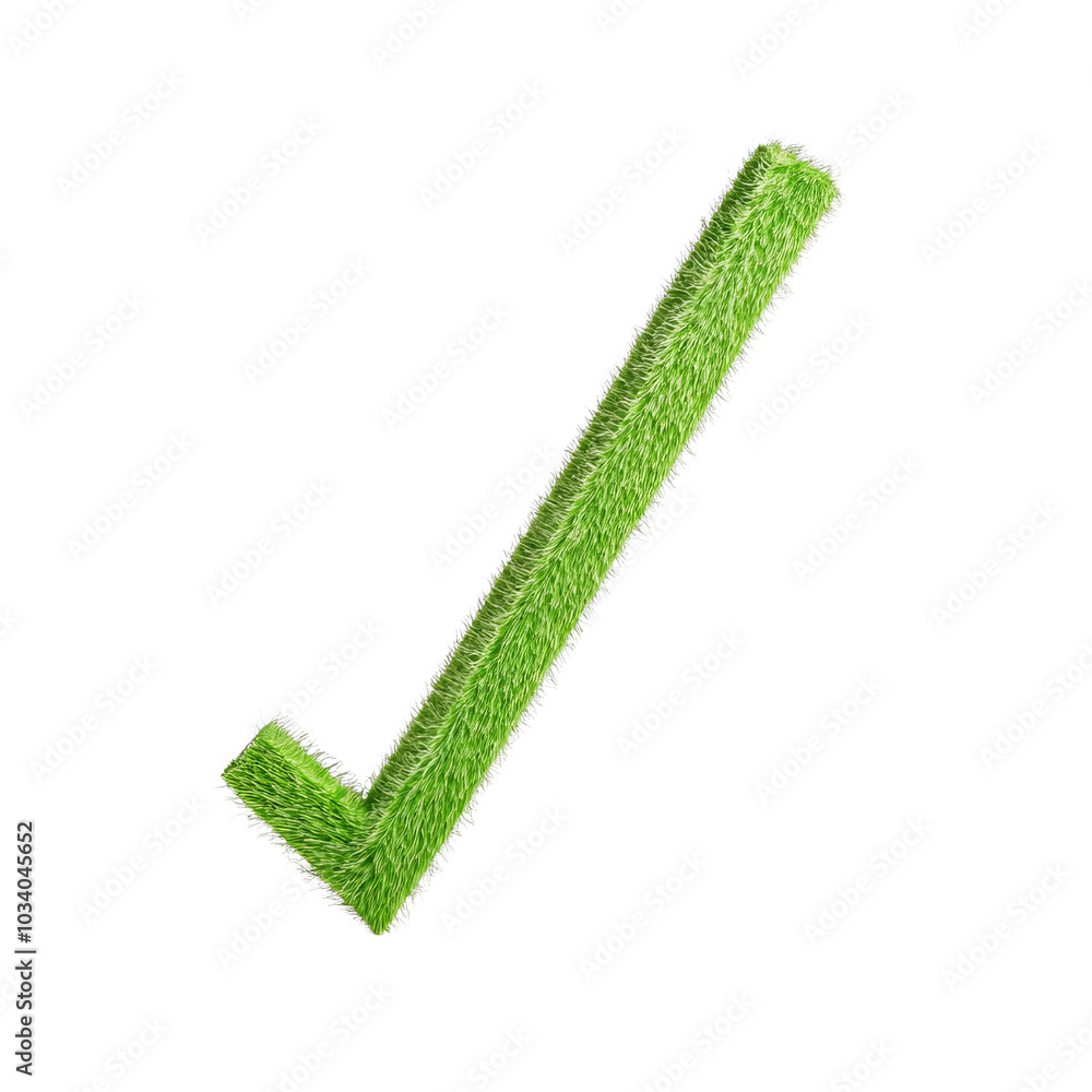 Green grass check mark on white isolated background. Green grass check mark on white isolated background.