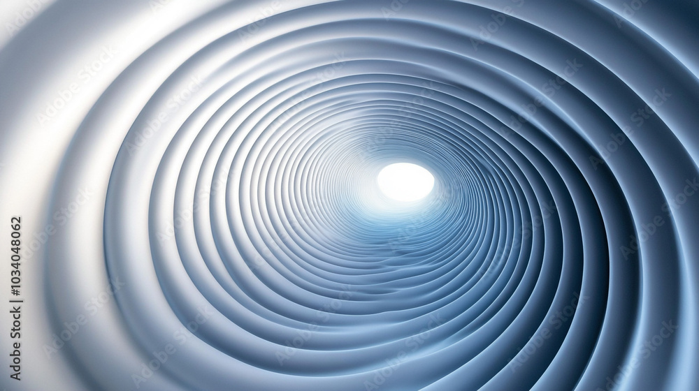Abstract Circular Tunnel with Light at the End 3D Rendering Abstract Circular Tunnel with Light at the End 3D Rendering
