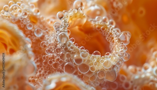 Macro close-up of an ovarian follicle revealing intricate details