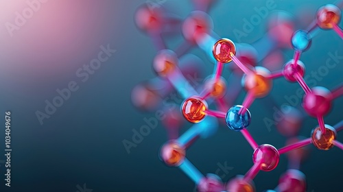 Abstract representation of molecular structures, showcasing vibrant colors and a sense of scientific exploration.