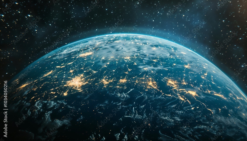 Obraz premium The beautiful earth a glimpse of our planet in the vastness of space