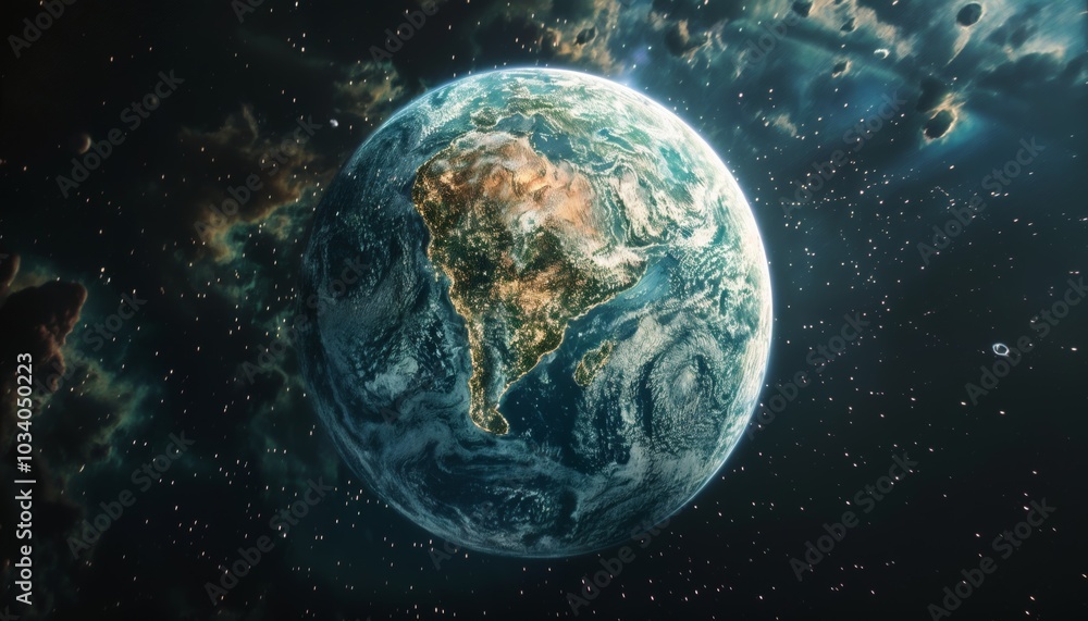 The majestic earth a glimpse into our world from space The majestic earth a glimpse into our world from space