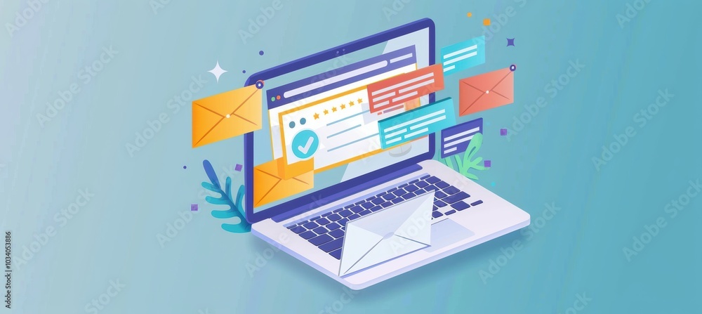 Professional Email Campaign Design for Upcoming Event on Laptop Screen Professional Email Campaign Design for Upcoming Event on Laptop Screen