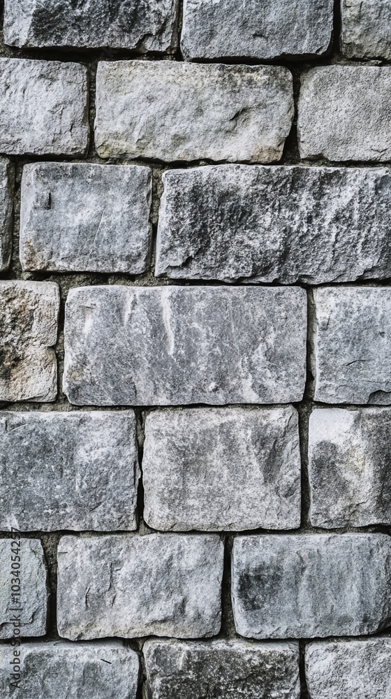 Weathered gray stone wall texture, showcasing rugged rectangular blocks with rough surfaces and uneven edges, creating a timeless and durable facade. Weathered gray stone wall texture, showcasing rugged rectangular blocks with rough surfaces and uneven edges, creating a timeless and durable facade.