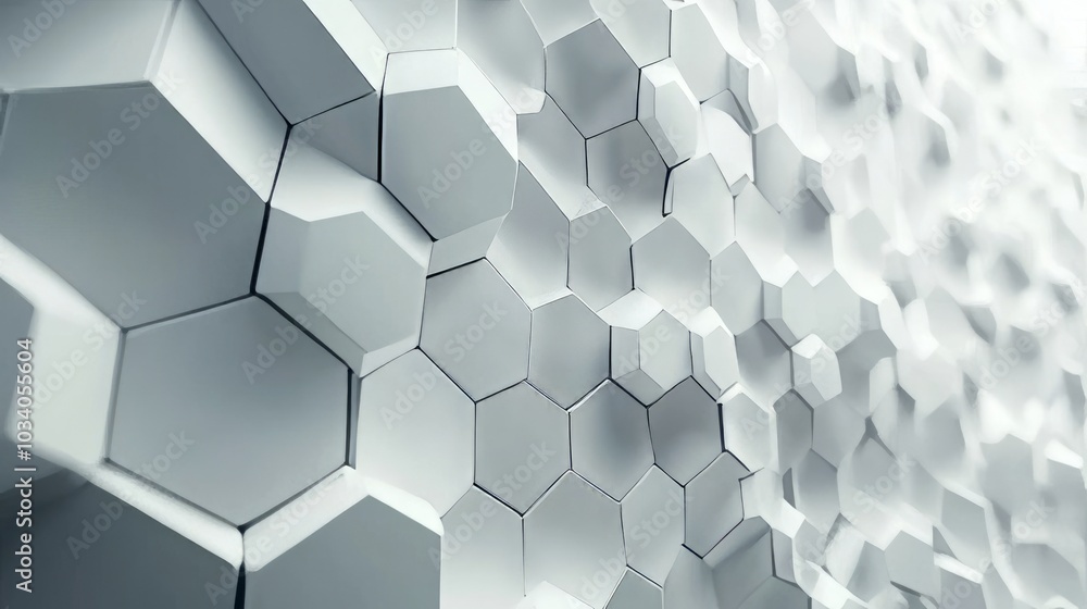 Abstract white hexagonal pattern background. Abstract white hexagonal pattern background.