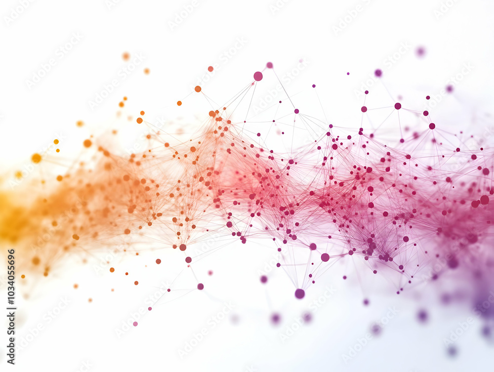 Flat Holographic Donor Network Constellation: A Close-Up of Connection Strengths and Influence Flows in a Simple Vector Illustration on White Background Flat Holographic Donor Network Constellation: A Close-Up of Connection Strengths and Influence Flows in a Simple Vector Illustration on White Background