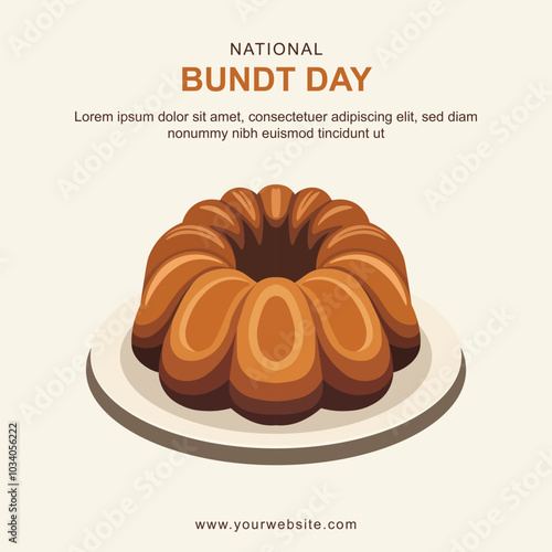 National Bundt Day background.