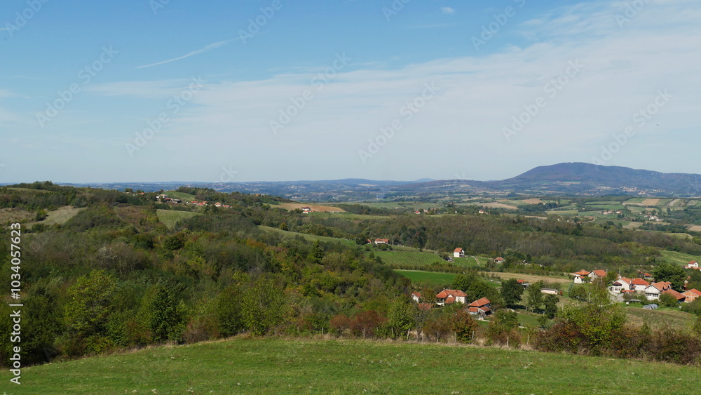 Naklejka premium landscape with mountains