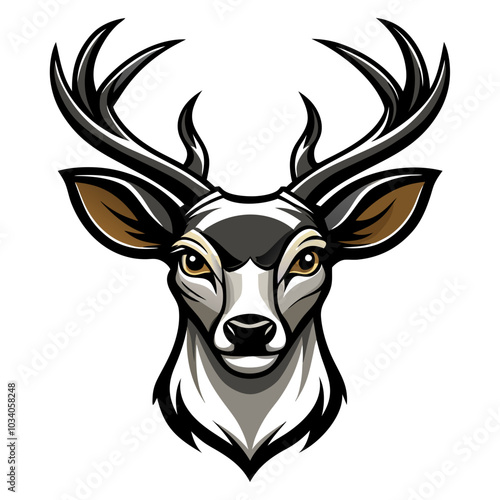 deer head silhouette vector illustration