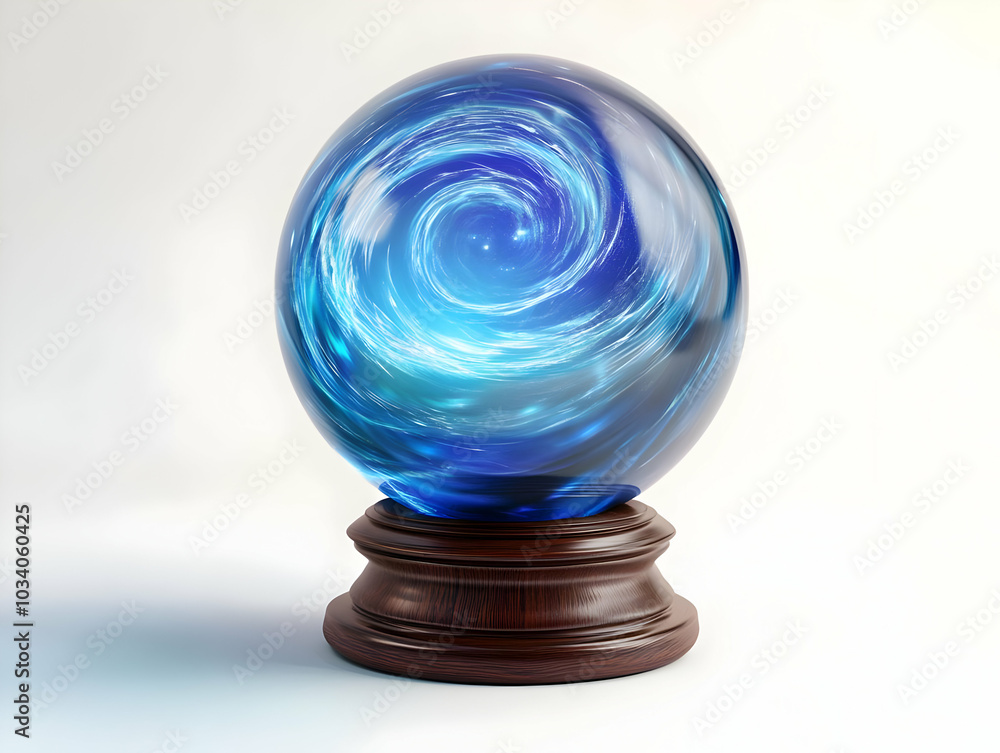 Flat Crystal Ball with Swirling Poll Results: A Simple Vector Illustration for Accurate Business Forecasting and Predictions on a White Background Flat Crystal Ball with Swirling Poll Results: A Simple Vector Illustration for Accurate Business Forecasting and Predictions on a White Background