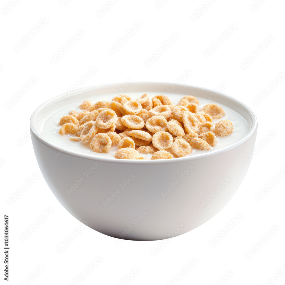 Delicious bowl of cereal with milk Delicious bowl of cereal with milk