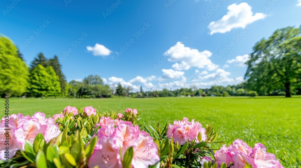 Vibrant Blooming Flowers Under a Clear Blue Sky Vibrant Blooming Flowers Under a Clear Blue Sky