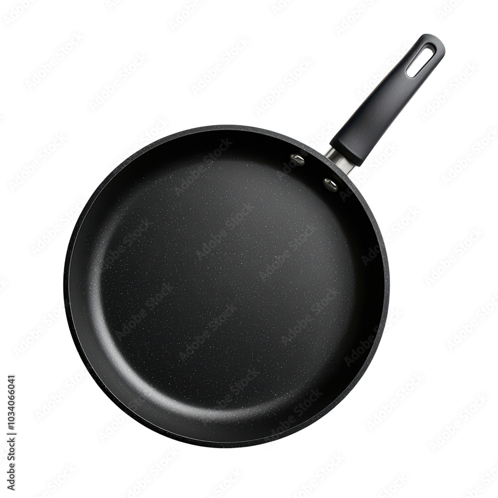 Non-stick frying pan with a sleek black design Non-stick frying pan with a sleek black design