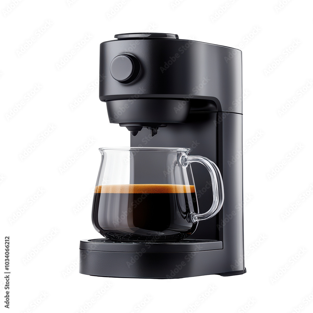 Modern coffee maker brewing a fresh cup of coffee Modern coffee maker brewing a fresh cup of coffee