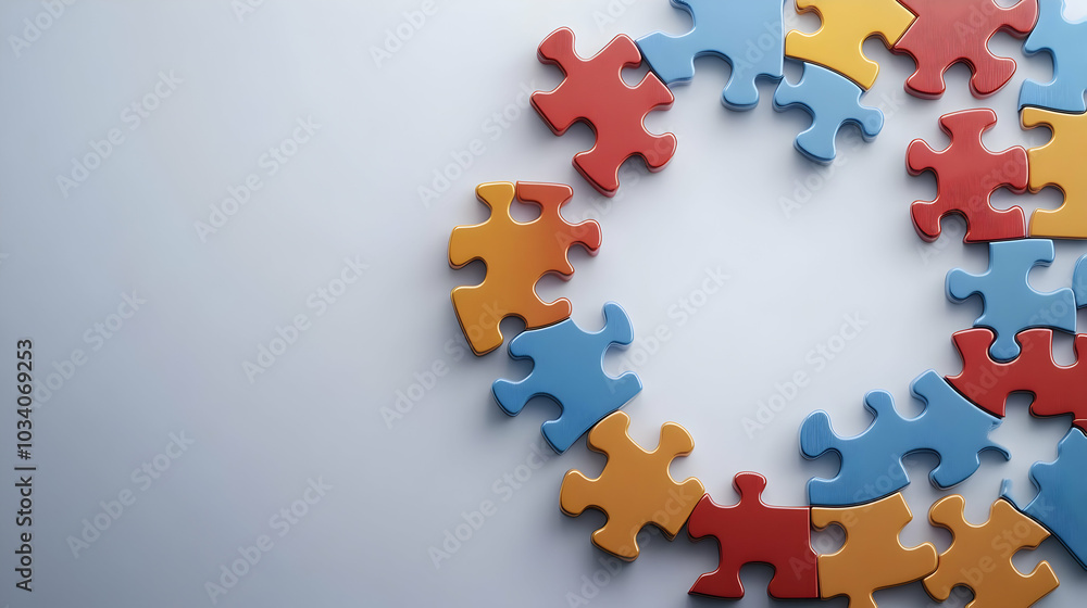 3D Campaign Button Frame with Jigsaw Puzzle Concept: Medium Shot of Campaign Buttons and Partially Completed Policy Puzzle on White Background, Ideal for Marketing Messaging. 3D Campaign Button Frame with Jigsaw Puzzle Concept: Medium Shot of Campaign Buttons and Partially Completed Policy Puzzle on White Background, Ideal for Marketing Messaging.