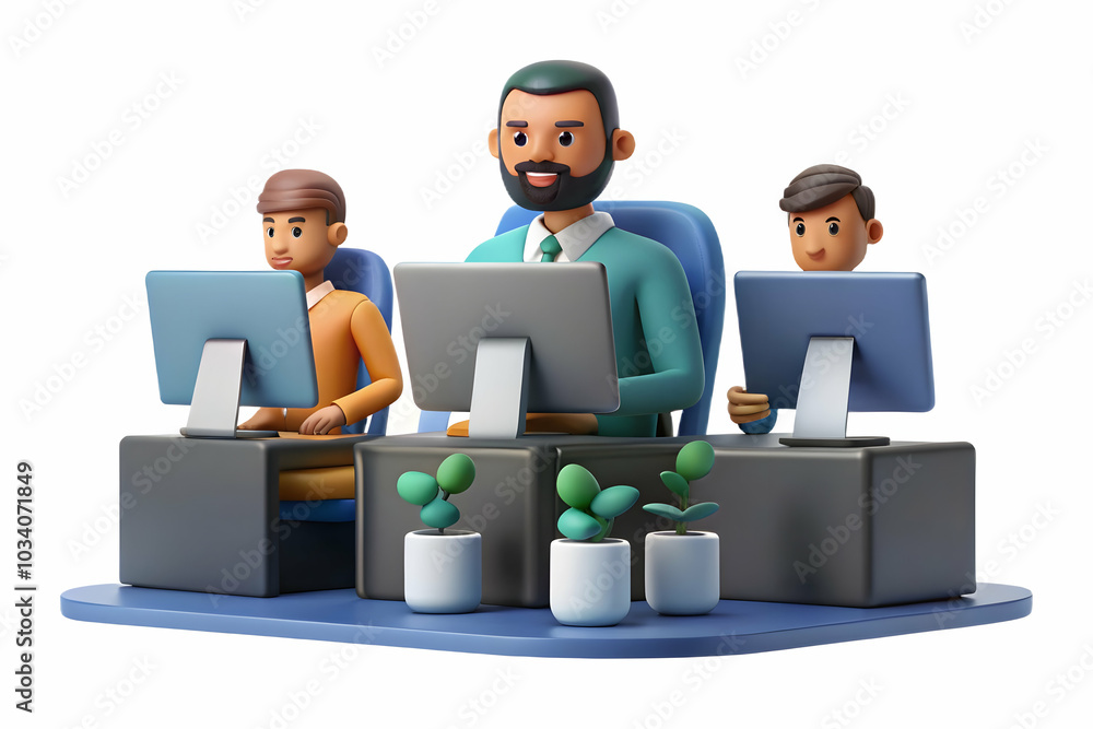Diverse Team Member Multitasking on Multiple Computer Screens in Modern Office with Glossy Background and Ample Copy Space for Overlay Text in Photo Stock Concept Diverse Team Member Multitasking on Multiple Computer Screens in Modern Office with Glossy Background and Ample Copy Space for Overlay Text in Photo Stock Concept