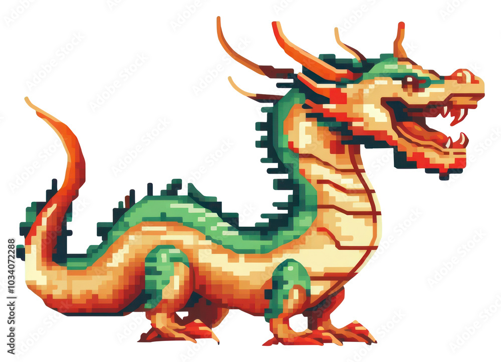 Fototapeta premium PNG Cute chinese dragon art representation creativity.