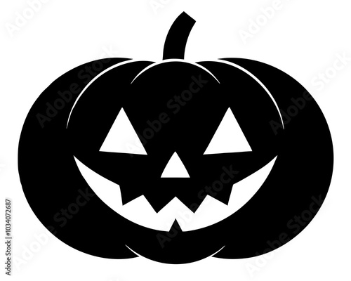 Halloween pumpkin silhouette vector black 