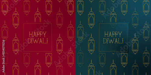 diwali lantern background, Happy diwali, Minimalist Graphic Post,royal green photo