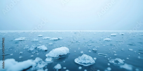 Smooth frozen lake texture with small cracks and bubbles trapped in ice, capturing the serene and intricate beauty of winter. Ideal for seasonal and nature-themed backgrounds.