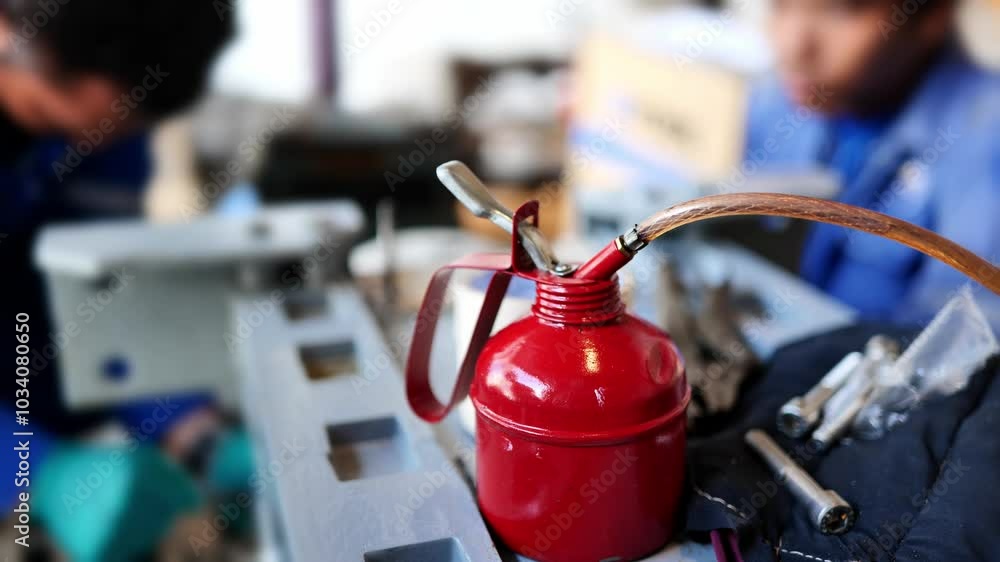 A close-up 4K video features a mechanic as they meticulously repair a pump and motor, illustrating the dedication and skill involved in workshop maintenance tasks. A close-up 4K video features a mechanic as they meticulously repair a pump and motor, illustrating the dedication and skill involved in workshop maintenance tasks.