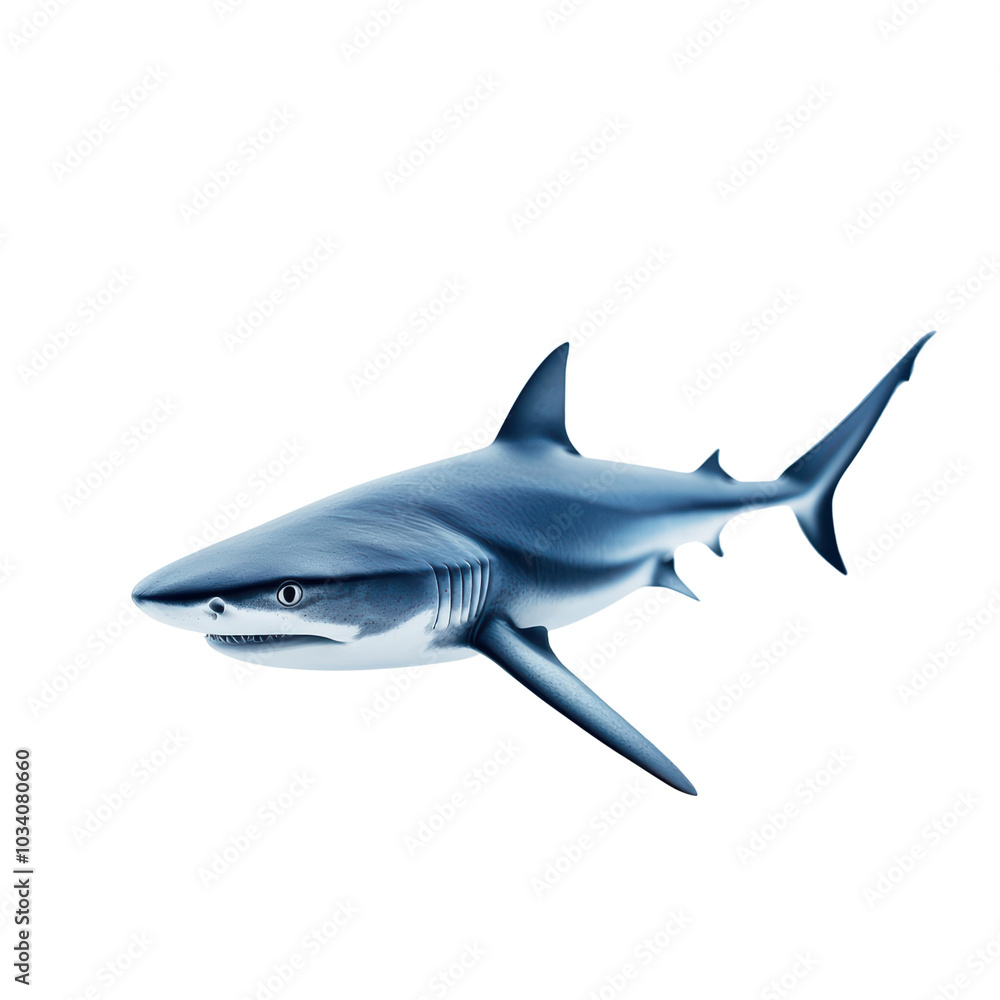 Fototapeta premium Realistic 3D illustration of a shark swimming