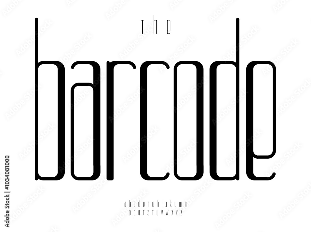 Tall futuristic alphabet, sleek long thin lowercase letters, elongated font for modern branding or tech-forward designs, sophisticated contemporary typography. Vector typeset. Tall futuristic alphabet, sleek long thin lowercase letters, elongated font for modern branding or tech-forward designs, sophisticated contemporary typography. Vector typeset.