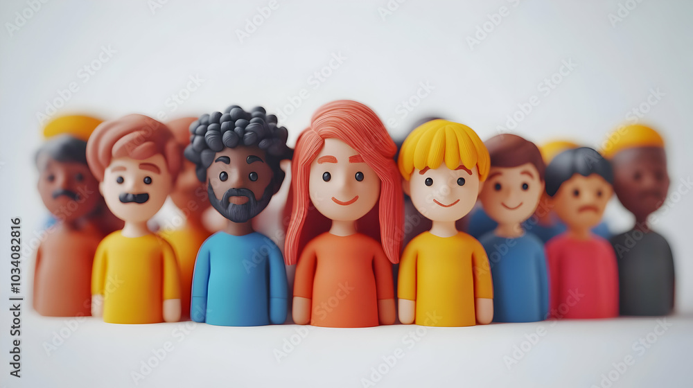 3D Vote Counting Teamwork Concept: Medium Shot of Diverse Team of Vote Counters Focused on Efficient Collaboration Against White Background 3D Vote Counting Teamwork Concept: Medium Shot of Diverse Team of Vote Counters Focused on Efficient Collaboration Against White Background