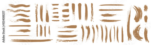 金色のブラシストローク